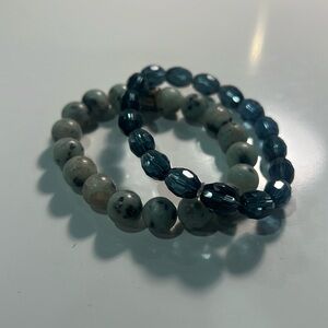 Natural stone beaded bracelet set